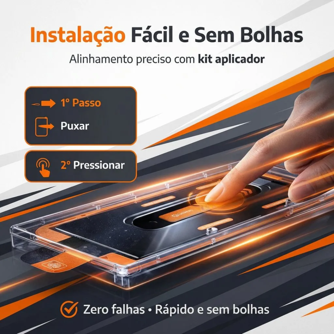 Aplicação fácil com kit aplicador